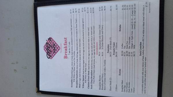 Menu photo 5 MJ's Cafe Creede, CO