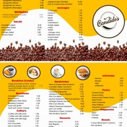 Candido's Coffee & Bakery - Menú