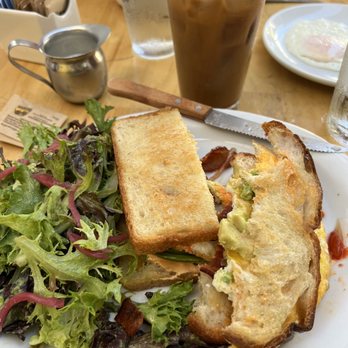 Over Easy - Fried egg sandwich with avocado and mixed greens - Breakfast & Brunch Near Me - Kailua, Hawaii Over Easy - Fried egg sandwich with avocado and mixed greens - Breakfast & Brunch Near Me - Kailua, Hawaii