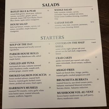 Harrison's Restaurant & Bar - Menu - Bars Near Me - Stowe, Vermont