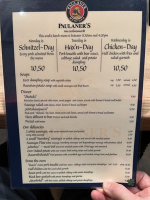 Menu photo 2 Paulaner's Hamburg, HH Menu photo 2 Paulaner's Hamburg, HH