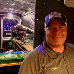 D&L Locksmith - Door & Safe Services - John in the Fully Mobile Locksmith Shop - 2019 Ford Transit 2500