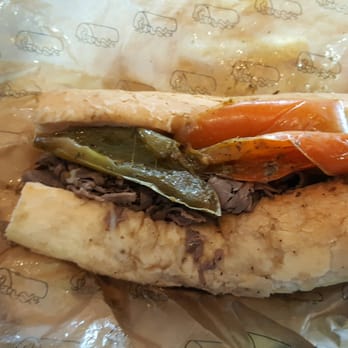 Buona - Italian Beef "with" cheese and "sweet" peppers. - Sandwiches Near Me - Rosemont, Illinois