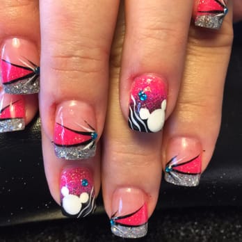 Glamour Nails - Kim's creation with a Mickey on it! - Nail Salons Near Me - Sherwood, Oregon Glamour Nails - Kim's creation with a Mickey on it! - Nail Salons Near Me - Sherwood, Oregon