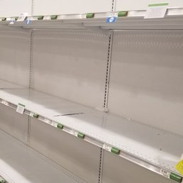 No toilet paper in most of the stores. No toilet paper in most of the stores.