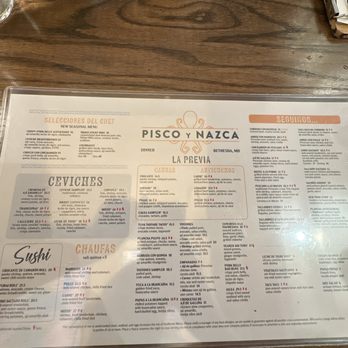 Pisco y Nazca - Menu - Peruvian Near Me - Bethesda, Maryland Pisco y Nazca - Menu - Peruvian Near Me - Bethesda, Maryland