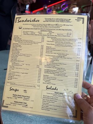 Menu photo 2 Orphan Andy's San Francisco, CA Menu photo 2 Orphan Andy's San Francisco, CA