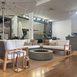 Terra Outdoor Living - Monte Rio seating set with canvas natural cushions