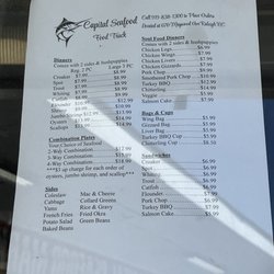 Capital Seafood Market - Menu
