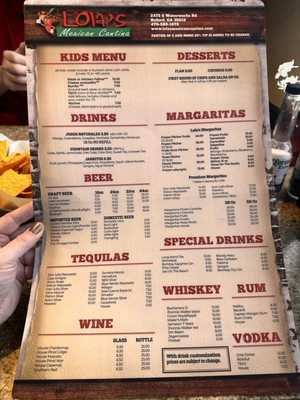 Menu photo 1 Lola's Mexican Cantina Buford, GA
