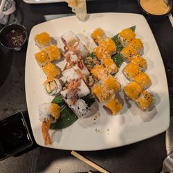 World Fusion - It was sushi that my daughter and I ordered that was yellowtail roll sushi O/ fried shrimp roll and I forgot the other. It was great.