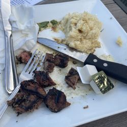 Conestoga Restaurant - Steak with roasted garlic mashed potatoes