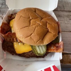 Freddy's Frozen Custard & Steakburgers - Double bacon and cheese steak burger