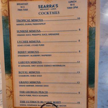 Searra's Breakfast & Lunch - Drink menu - Breakfast & Brunch Near Me - Fairburn, Georgia Searra's Breakfast & Lunch - Drink menu - Breakfast & Brunch Near Me - Fairburn, Georgia