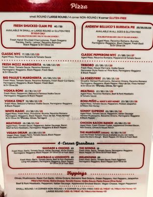 Menu photo 6 Andrew Bellucci's Pizzeria Astoria, NY Menu photo 6 Andrew Bellucci's Pizzeria Astoria, NY