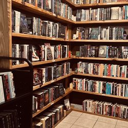 Good Books In the Woods - One of the many corners filled with books.