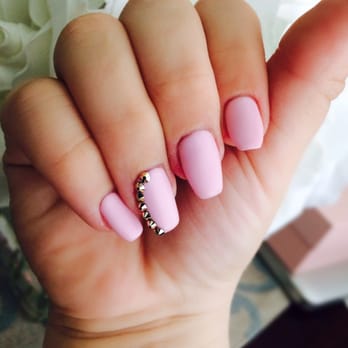 iSpa and Nails - Swarovski crystals and matte gel manicure - Nail Salons Near Me - Mount Laurel, New Jersey