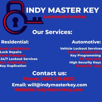 Indy Master Key - Keys & Locksmiths Near Me - Independence, Kansas