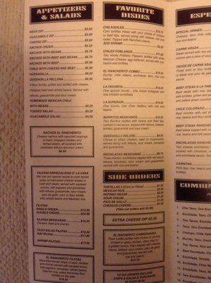 Menu photo 1 El Rancherito Effingham, IL Menu photo 1 El Rancherito Effingham, IL