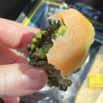 Trader Joe's - Salmon, pesto and kale chips - Grocery Near Me - Dallas, Texas Trader Joe's - Salmon, pesto and kale chips - Grocery Near Me - Dallas, Texas