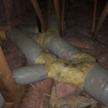911 Attic Insulation - Ducts all ripped up by rodents - Insulation Installation Near Me 911 Attic Insulation - Ducts all ripped up by rodents - Insulation Installation Near Me