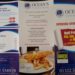 Ocean's Takeaway - Menu