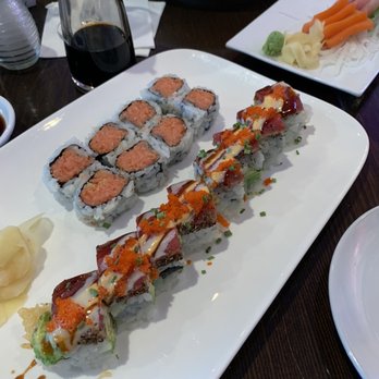 Sushi Hana - Black Angel Roll and Spicy Tuna Roll - Sushi Bars Near Me - Pooler, Georgia