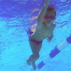 Rasmussen Swimming - Caleb working on his freestyle