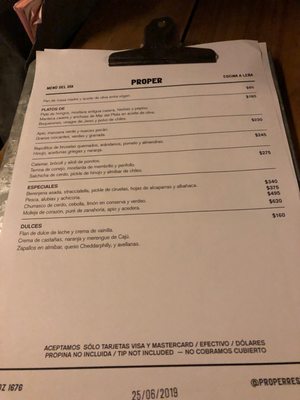 Menu photo 4 Proper Buenos Aires, C