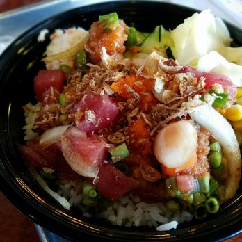 The Low-Key Poke Joint - Regular Poke Bowl w/ Tuna, Salmon, Spicy Tuna,  and Shoyu The Way Sauce. - Poke Near Me - Riverside, California