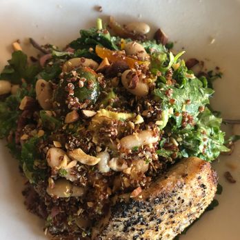The Whale Chicago - Kale, quinoa and white bean salad with mahi mahi. - New American Near Me - Chicago, Illinois The Whale Chicago - Kale, quinoa and white bean salad with mahi mahi. - New American Near Me - Chicago, Illinois