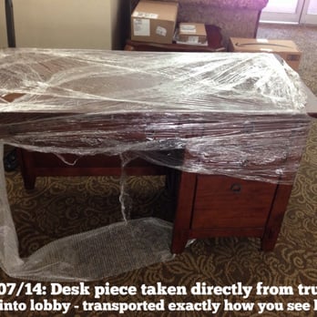 Budget Moving & Storage - Is this how wooden furniture should be moved with "professional" movers - Movers Near Me - Lake Worth, Florida