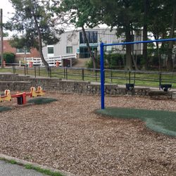William F Flaherty Playground - Swings and seesaw