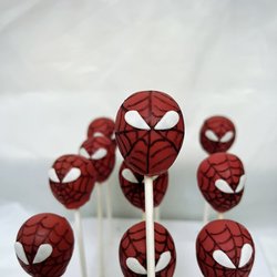 Miss Chan Chan Kitchen - Spiderman cake pops