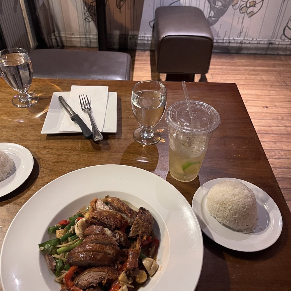 Thaism - Fresh Ginger w Sticky Rice and that's the homemade drink I told y'all about lol - Thai Near Me - Brooklyn, New York