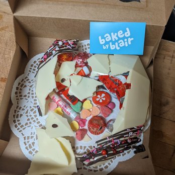 Baked by Blair - White chocolate heart broken open - Bakeries Near Me