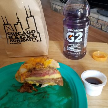 Chicago Bagel Authority - The Swanson Sandwich of Greatness! I couldn't wait to eat it. - Breakfast & Brunch Near Me - Chicago, Illinois