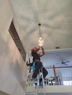 Chandelier Cleaning - Let your chandelier shine brilliantly with our professional chandelier cleaning services! We specialize in restoring the beauty of your fixtures, removing dust, grime, and buildup to bring back their original sparkle. Our skilled team uses safe and effective techniques to ensure every detail is spotless and radiant. Contact us today for a free estimate and let us make your chandelier the centerpiece it’s meant to be!