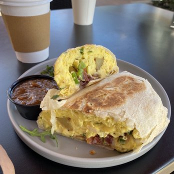 Everyday Eatery - Breakfast burrito w/drip coffee - Cafes Near Me - Irvine, California