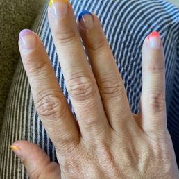 Love my multi color French manicure.