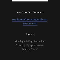 Royal Pools of Brevard - Website! Contact Sean