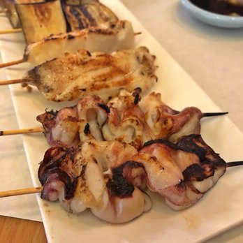 Kushiyu - Squid, Chilean Seabass & Eggplant - Sushi Bars Near Me - Tarzana, California