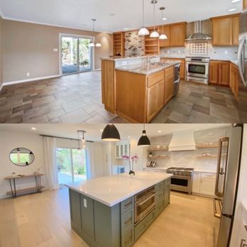 Orange Cabinets - Before and After - Cabinetry Near Me - Mission Viejo, California Orange Cabinets - Before and After - Cabinetry Near Me - Mission Viejo, California
