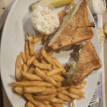 Lakehurst Diner Restaurant - B.L.T. with fries, along with pickle and coleslaw. - Diners Near Me - Lakehurst, New Jersey Lakehurst Diner Restaurant - B.L.T. with fries, along with pickle and coleslaw. - Diners Near Me - Lakehurst, New Jersey