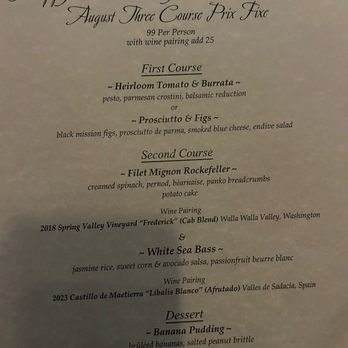 Forbes Mill Steakhouse - Customized menu - Steakhouses Near Me - Los Gatos, California