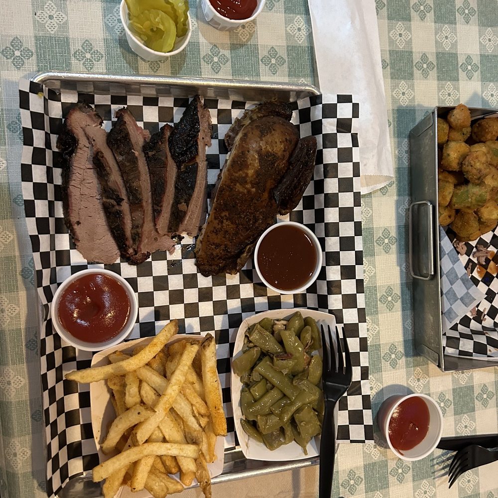 Austin’s Bar-B-Que - Two meat platter - Barbeque Near Me - Addison, Texas