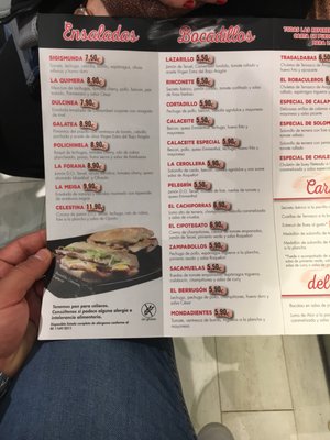 Menu photo 6 Variopinto Zaragoza, Z