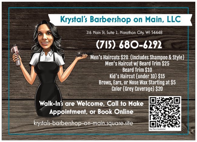 Krystal's Barbershop on Main Logo