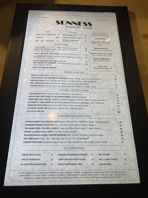 Menu photo 4 Sunness Supper Club Fort Lauderdale, FL Menu photo 4 Sunness Supper Club Fort Lauderdale, FL