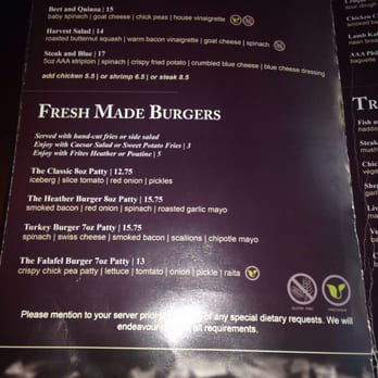 5West Brew Pub and Kitchen - More of the menu - Gastropubs Near Me - Burlington, Ontario
